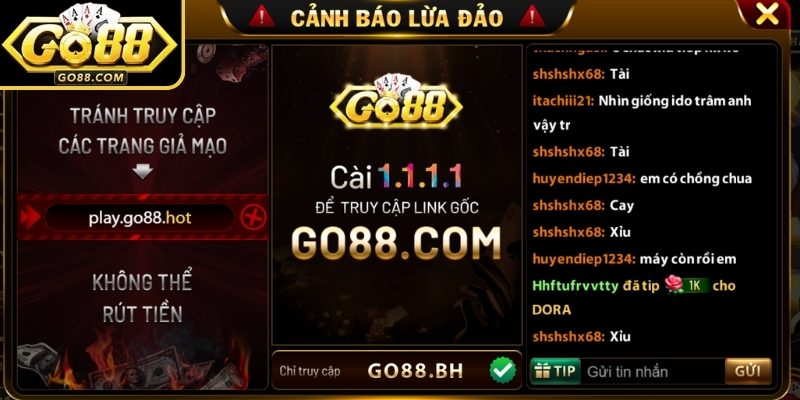 Lưu ý khi dùng Go88 Bh